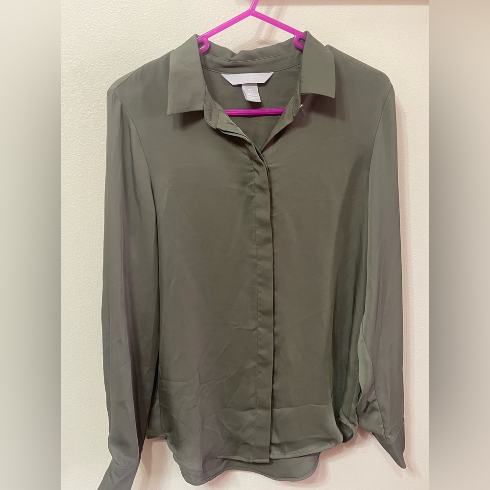 Olive Green H&M Blouse